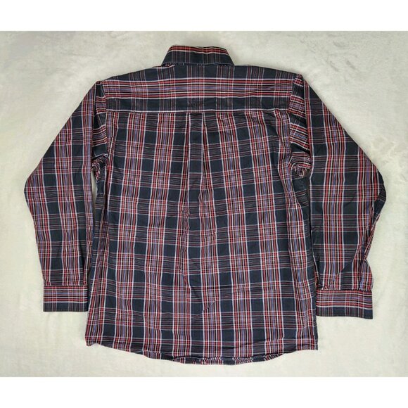 Ariat Men's Pro Series Long Sleeve Shirt Medium Multi Color Plaid Blue Red - Picture 8 of 14